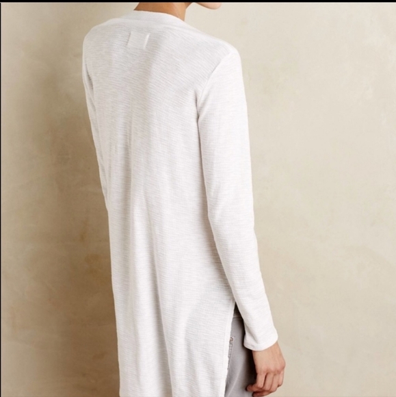 White Anthropologie Sol Angeles Deep V-Neck Tunic Sweater Top Whi… - Picture 4 of 9